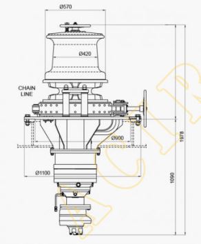 Hydraulic-Anchor-Capstan-Drawing