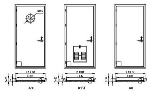 A60-Fire-Proof-Steel-Door-Drawing