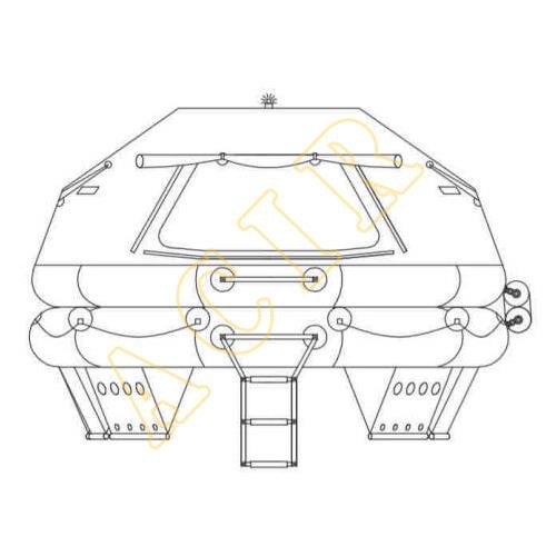 Ném xuống biển thổi Liferaft SOLAS A B Pack