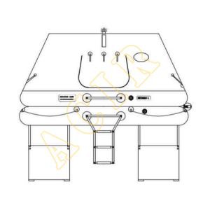 ISO 9650 4-12 người du thuyền bơm hơi Liferaft